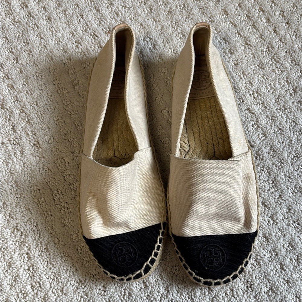 Chic Two-Tone Tory Burch Espadrilles